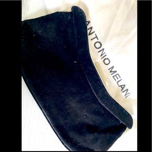 Antonio Melani black velvet clutch